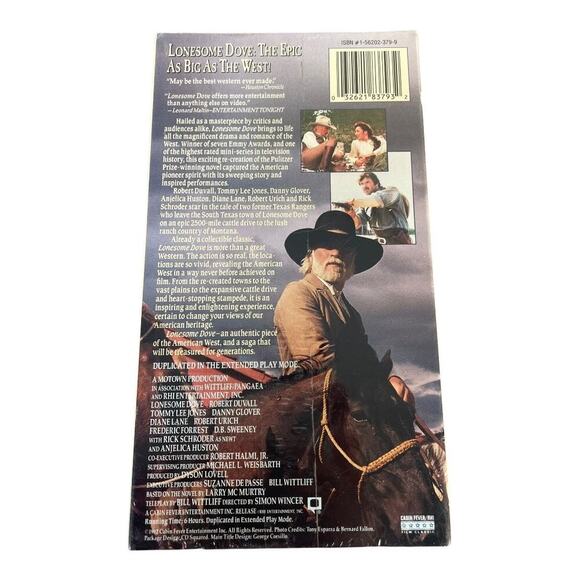 NWT Sealed 1992 Lonesome Dove 6 Hour Epic Western Romance VHS - Picture 2 of 2